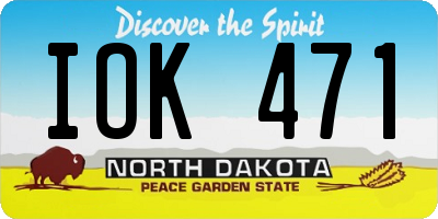 ND license plate IOK471
