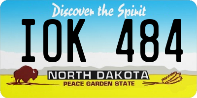 ND license plate IOK484