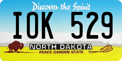 ND license plate IOK529