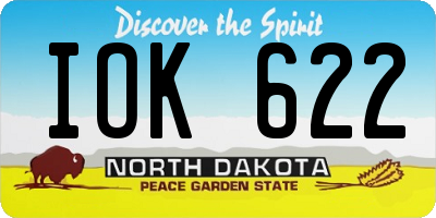 ND license plate IOK622