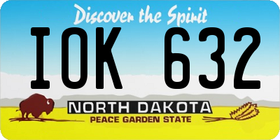 ND license plate IOK632