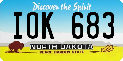 ND license plate IOK683