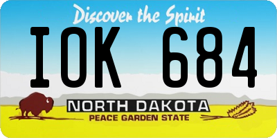 ND license plate IOK684