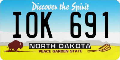 ND license plate IOK691