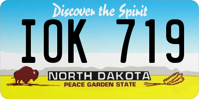 ND license plate IOK719