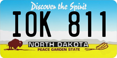 ND license plate IOK811