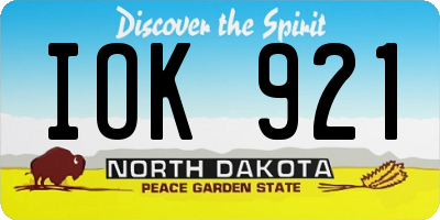 ND license plate IOK921