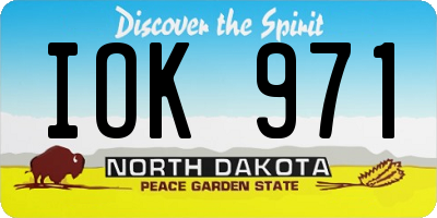 ND license plate IOK971