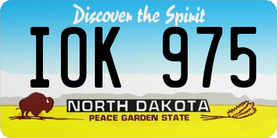 ND license plate IOK975