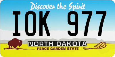 ND license plate IOK977