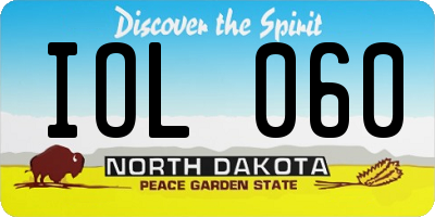 ND license plate IOL060