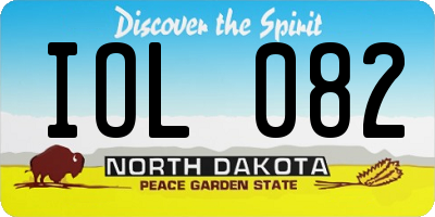 ND license plate IOL082