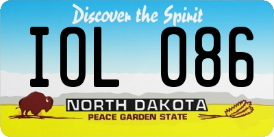 ND license plate IOL086