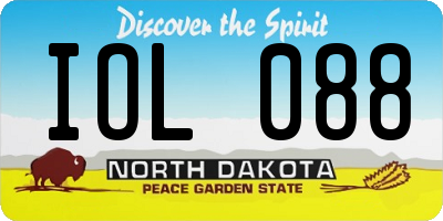 ND license plate IOL088