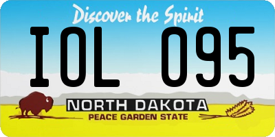 ND license plate IOL095
