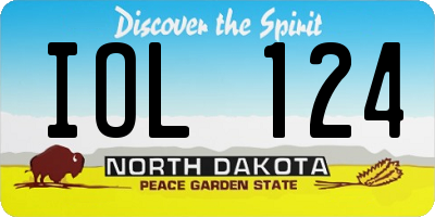 ND license plate IOL124