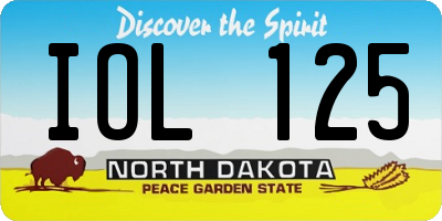 ND license plate IOL125