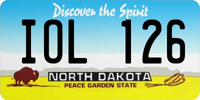 ND license plate IOL126