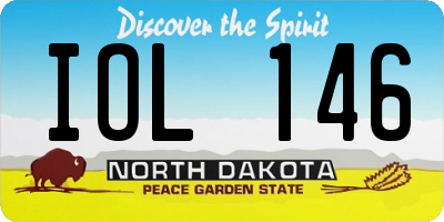 ND license plate IOL146