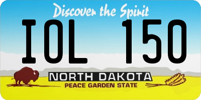 ND license plate IOL150