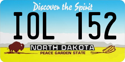ND license plate IOL152