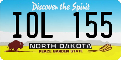 ND license plate IOL155