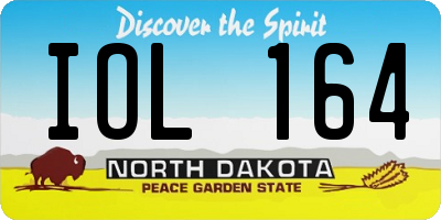 ND license plate IOL164