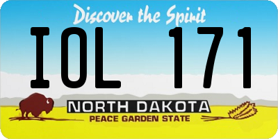 ND license plate IOL171