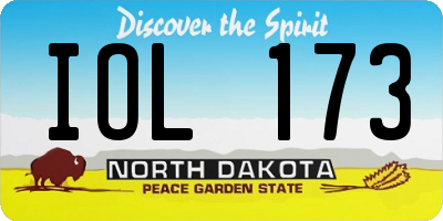 ND license plate IOL173