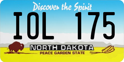 ND license plate IOL175