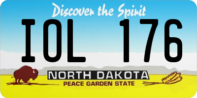 ND license plate IOL176