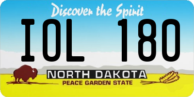 ND license plate IOL180