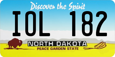 ND license plate IOL182