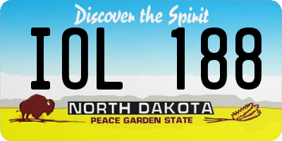 ND license plate IOL188