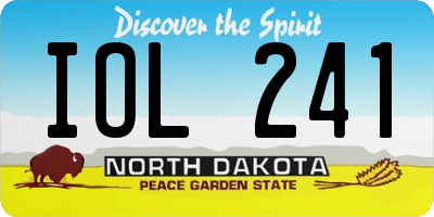 ND license plate IOL241