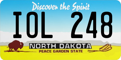 ND license plate IOL248