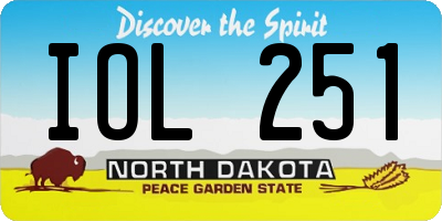 ND license plate IOL251