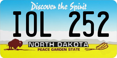 ND license plate IOL252