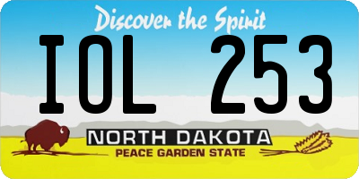 ND license plate IOL253