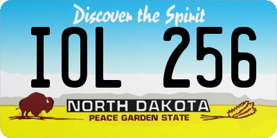 ND license plate IOL256