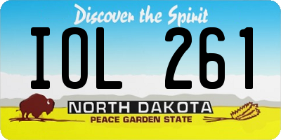 ND license plate IOL261