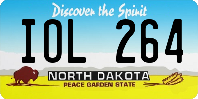 ND license plate IOL264