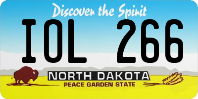 ND license plate IOL266