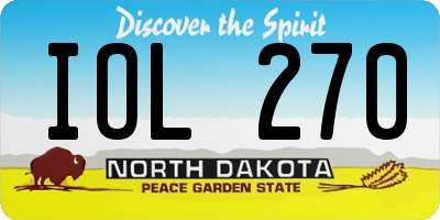 ND license plate IOL270