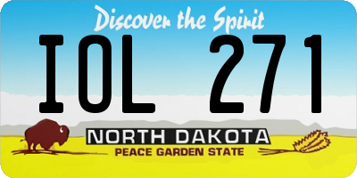 ND license plate IOL271