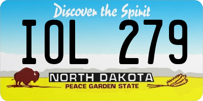 ND license plate IOL279