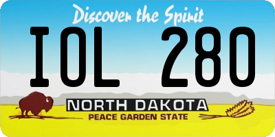 ND license plate IOL280