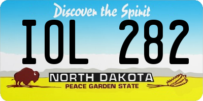 ND license plate IOL282