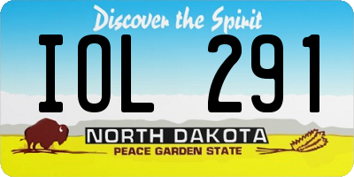 ND license plate IOL291