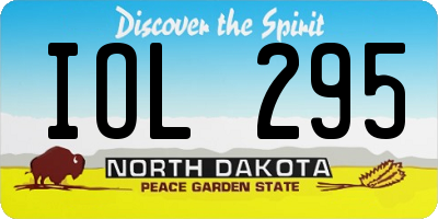 ND license plate IOL295
